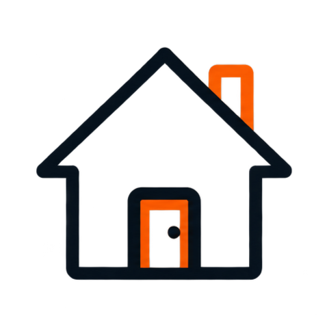 Icon representing home value upgrade with new garage floor coating